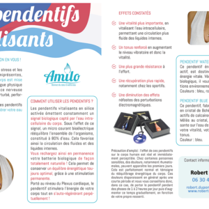 Flyers pendentifs dynamisants